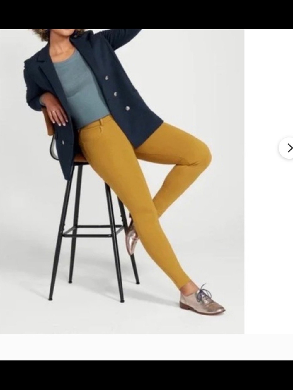 Mustard Stretch Ponte Skinny Pants - Women